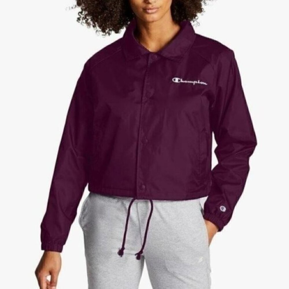 NWOT Champion Purple Windbreaker Jacket Size XL